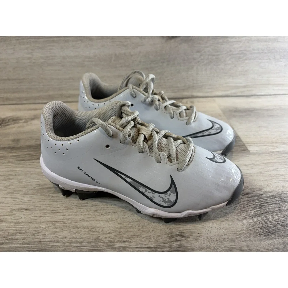 Nike Hyper Diamond 6 Keystone Big Kids Softball Cleats Gray Size 1Y FZ0919-002